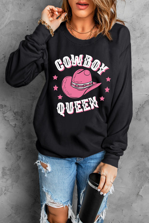 Heart Shaped Embroidered Pullover Sweatshirt