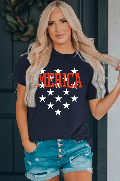 America Honey Graphic Short Sleeve Top