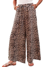 Desert Palm Boho Leopard Wide Leg Pants