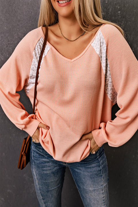 Detail Waffle Knit Top