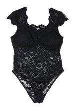 Floral Lace Scalloped Square Neck Bodysuit