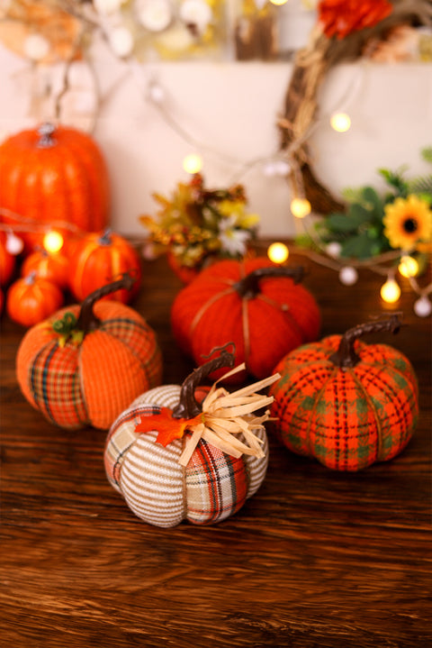 Orange Thanksgiving Cloth Pumpkin Home Ornament