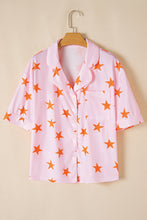 Pink Stars Short Sleeve Shirt and Shorts Bamboo Pajama Set