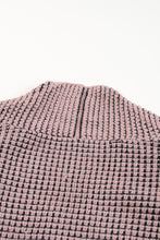 Pink Chunky Waffle Knit Oversized Collar Cardigan