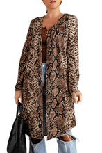 Snake Print Long Cardigan