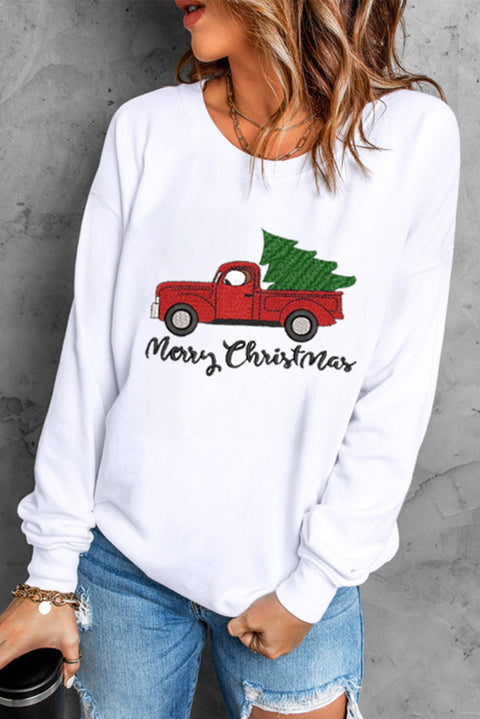 MERRY and BRIGHT Leopard Print Pullover Sweatshirt