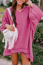 Exposed Seam Drop Shoulder Oversized Sweatshirt