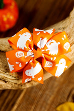 Citrus Ghost Spider Skull Printed Bow Halloween 4 Pcs Hair Clip Set