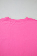 Bright Pink MAMA Letter Graphic Neon T Shirt