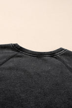 Sudadera extragrande con lavado mineral negro 