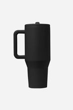 Black Frosted Stainless Handle Large Vacuum Cup with Straw 40oz