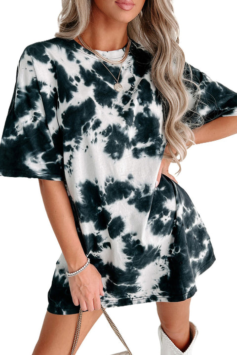 Tie-dye Round Neck Short Sleeve Top