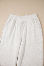 Light Grey Cross-Waist Wide Leg Lounge Pants