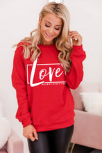 Heart Shaped Embroidered Pullover Sweatshirt