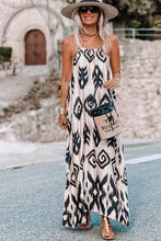 Black Plus Size Western Print Halter Maxi Dress