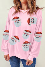 Red Santa Claus Sequin Graphic Sweatshirt