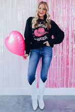 Heart Shaped Embroidered Pullover Sweatshirt