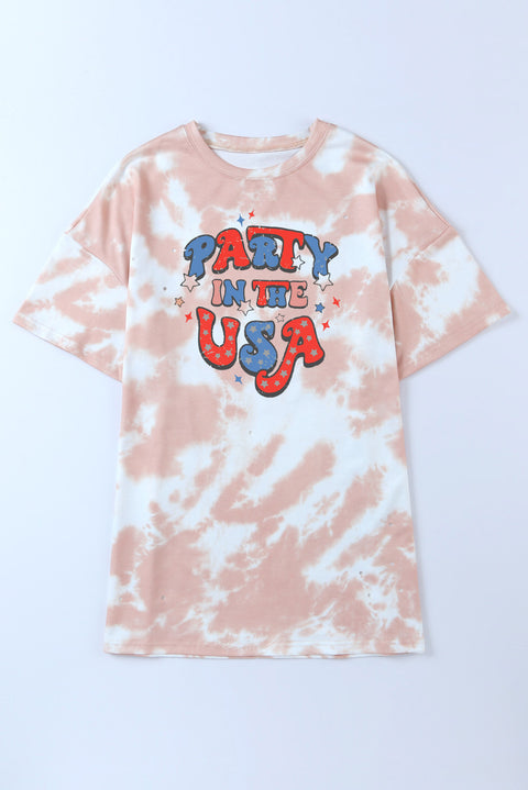 Tie-dye Round Neck Short Sleeve Top