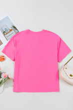 Bright Pink MAMA Letter Graphic Neon T Shirt