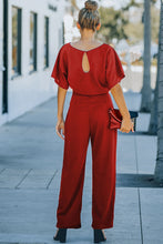 Belted Wide Leg Jumpsuit