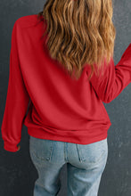 Red Bowknot Patched Pattern Crewneck Christmas Sweatshirt