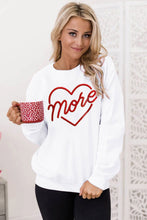 Heart Shaped Embroidered Pullover Sweatshirt