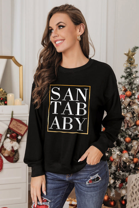 MERRY and BRIGHT Leopard Print Pullover Sweatshirt