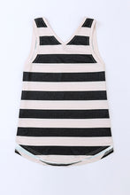 Striped V Neck Tank Top