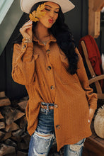 Chaqueta oversize con bolsillo con solapa y punto texturizado naranja 