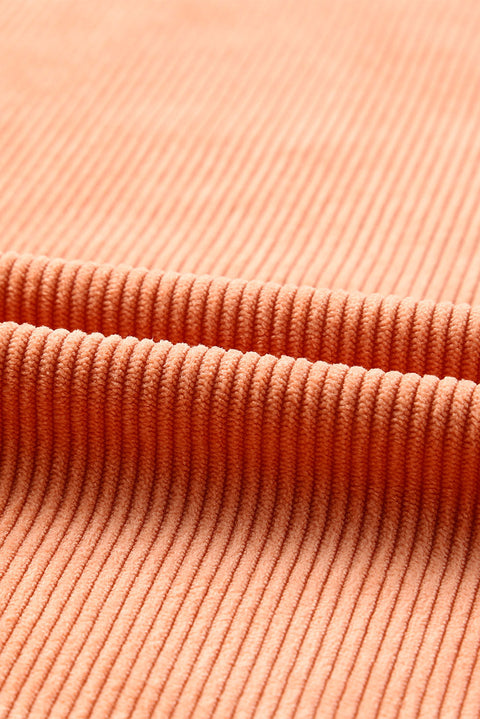 Orange JOLENE Ribbed Corded Oversized Sweatshirt