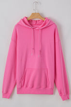 Bonbon Fleece Lined Kangaroo Pocket Drawstring Chunky Hoodie