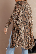 Snake Print Long Cardigan