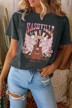 Black Nashville Tennessee Music City Graphic T Shirt