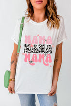 White Leopard MAMA Star Graphic T Shirt