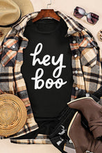 Black hey boo Wordart Graphic T-shirt