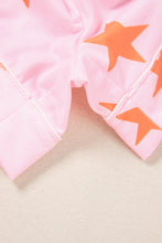 Pink Stars Short Sleeve Shirt and Shorts Bamboo Pajama Set