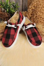 Vintage Plaid Lace Up Flat Shoes