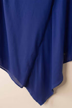 Blue Solid Color One Shoulder Batwing Sleeve Mini Dress