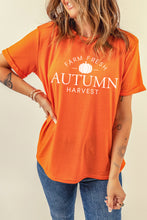 Fall Letter Print Crew Neck Graphic T Shirt