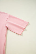 Apricot Pink Half Sleeve T-Shirt & Cargo Sweatpants Set