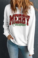 Beige MERRY Christmas Graphic Crewneck Pullover Sweatshirt