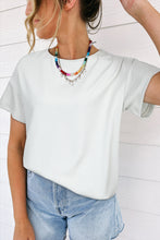 Light Grey Textured Loose T Shirt