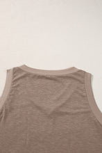 Simply Taupe Ribbed V Neck Tank