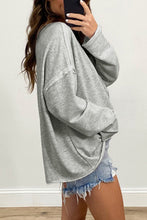 Pocketed Oversized Drop Sleeve Top