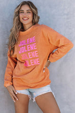 Orange JOLENE Ribbed Corded Oversized Sweatshirt