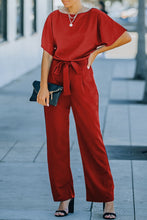 Belted Wide Leg Jumpsuit