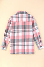 Pink Plaid Button Up Patch Pocket Shirt