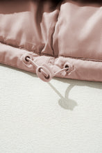 Apricot Pink Full Zipper Quilted Puffer Jacket