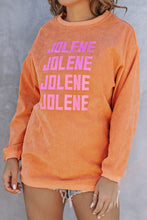 Orange JOLENE Ribbed Corded Oversized Sweatshirt