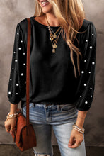 Black Pearl Decor 3/4 Sleeve Crew Neck T Shirt